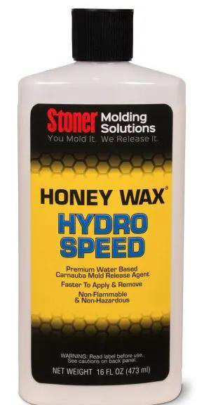 Stoner HoneyWax®Hydro Speed是一種高固含量的水性乳液，不含任何溶劑，旨在代替?zhèn)鹘y(tǒng)的高級(jí)涂蠟作為復(fù)合材料行業(yè)中的脫模劑。